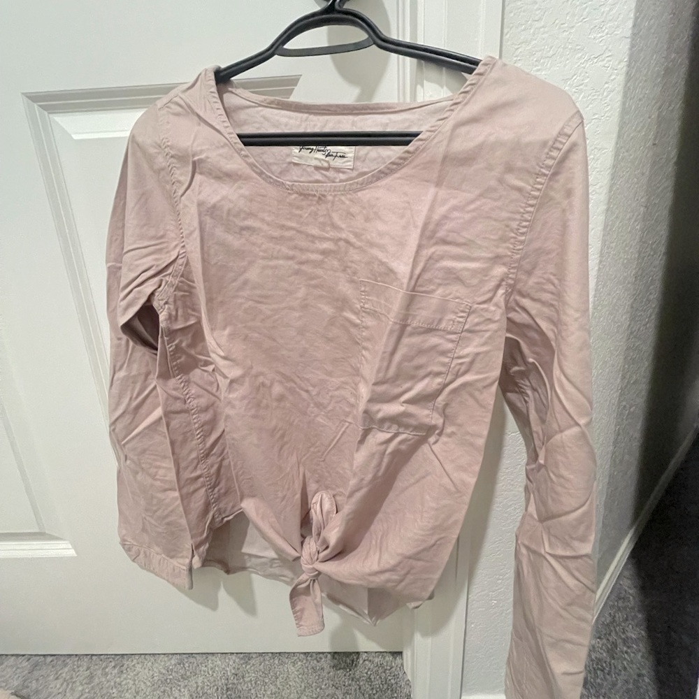 Mauve pink long sleeve blouse